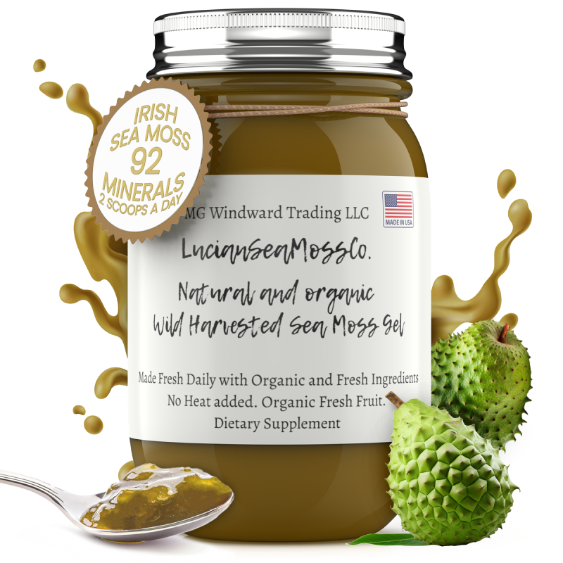 Soursop Infused Organic Sea Moss Gel by Seamoss Global