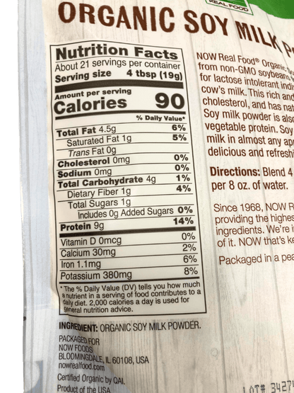 Soy Milk Powder, Organic by Country Life Natural Foods