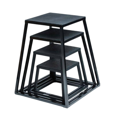 Steel Plyo Boxes – Heavy-Duty Plyometric Jump Platforms with Anti-Slip Rubber Top – Available in 12", 18", and 24" Heights – Stackable, Stable, Built for Strength and Conditioning by Rage Fitness