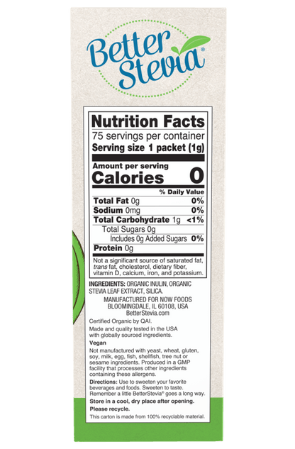Stevia Packets, Organic by Country Life Natural Foods
