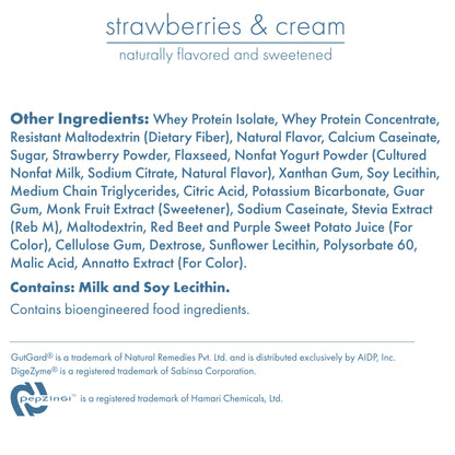 30G Protein Strawberries &amp; Cream Biocare Dietary Beverage (14-Servings) by Biocare