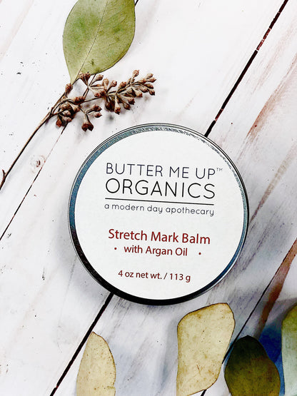Organic Stretch Mark Body Butter Argan Oil/ Stretch Marks / Stretch Mark Salve / Stretch Mark Reducer / Organic Skincare / Butter Me Up by Butter Me Up Organics