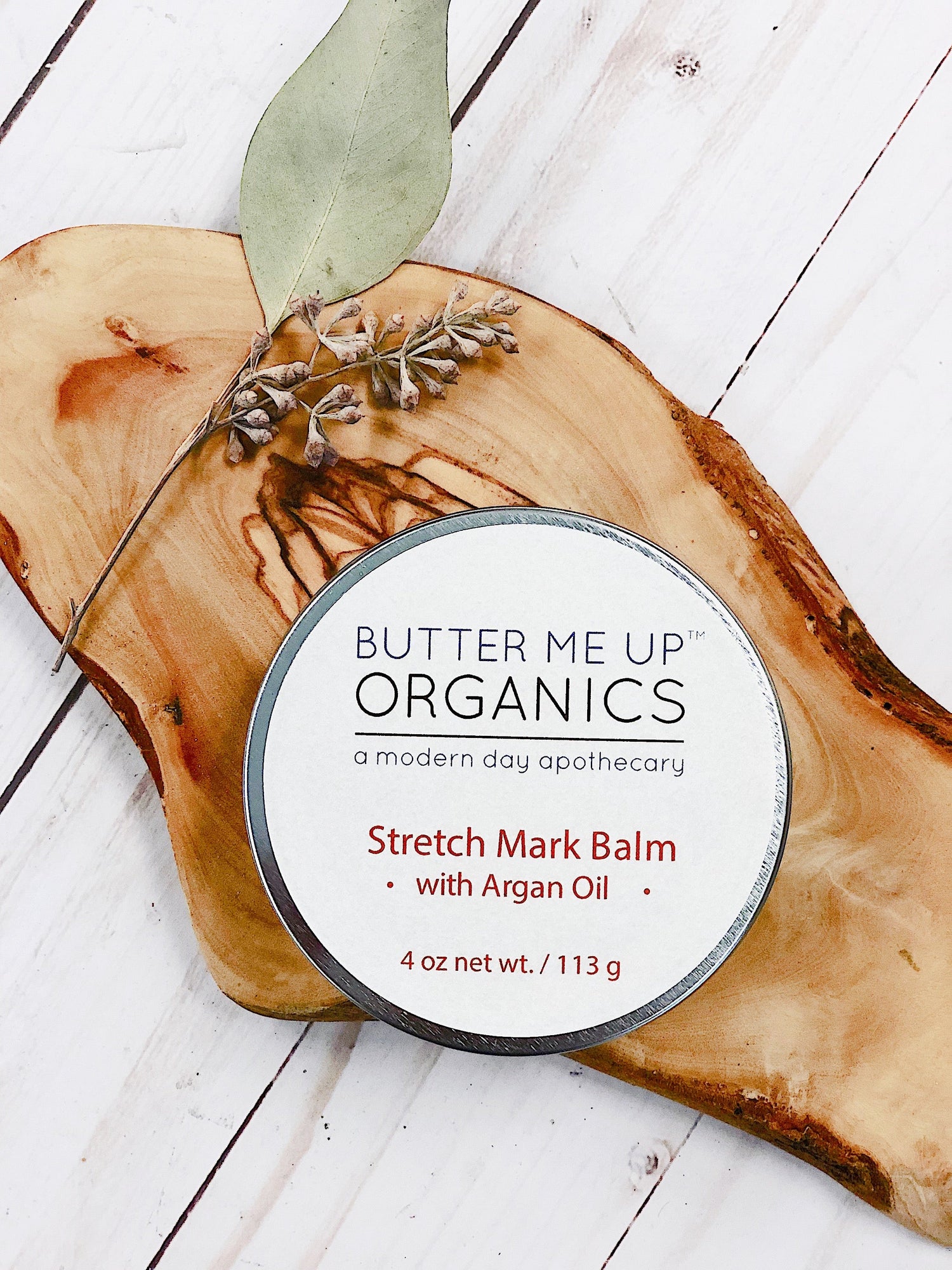 Organic Stretch Mark Body Butter Argan Oil/ Stretch Marks / Stretch Mark Salve / Stretch Mark Reducer / Organic Skincare / Butter Me Up by Butter Me Up Organics