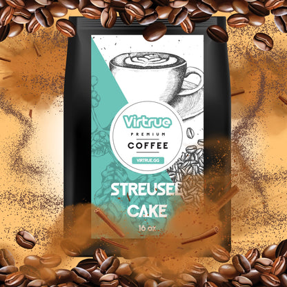 Streusel Cake Flavored Coffee – 16oz | Virtrue Premium by Virtrue