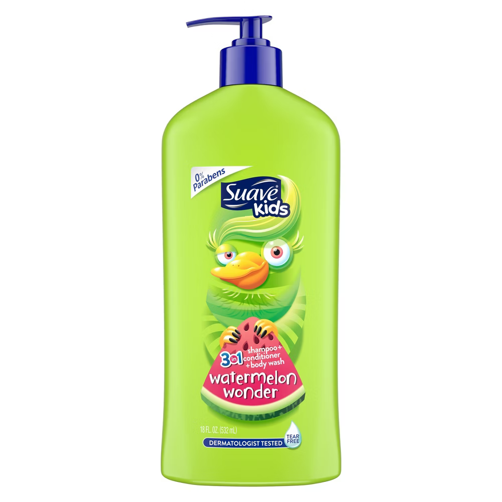 Suave Kids 3-in-1 Shampoo, Conditioner &amp; Body Wash Watermelon Wonder (18 oz) by Farmacias Savia