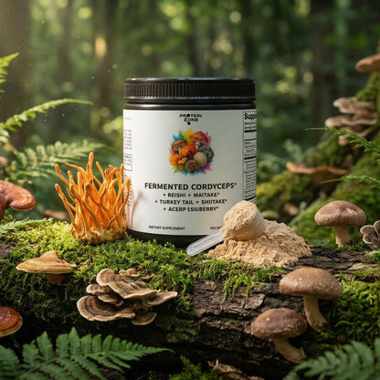 Fermented Mushroom Complex | Organic 7-Mushroom Immunity Blend by Protein Zone