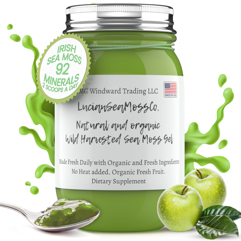 Super Greens Infused Organic Sea Moss Gel by Seamoss Global