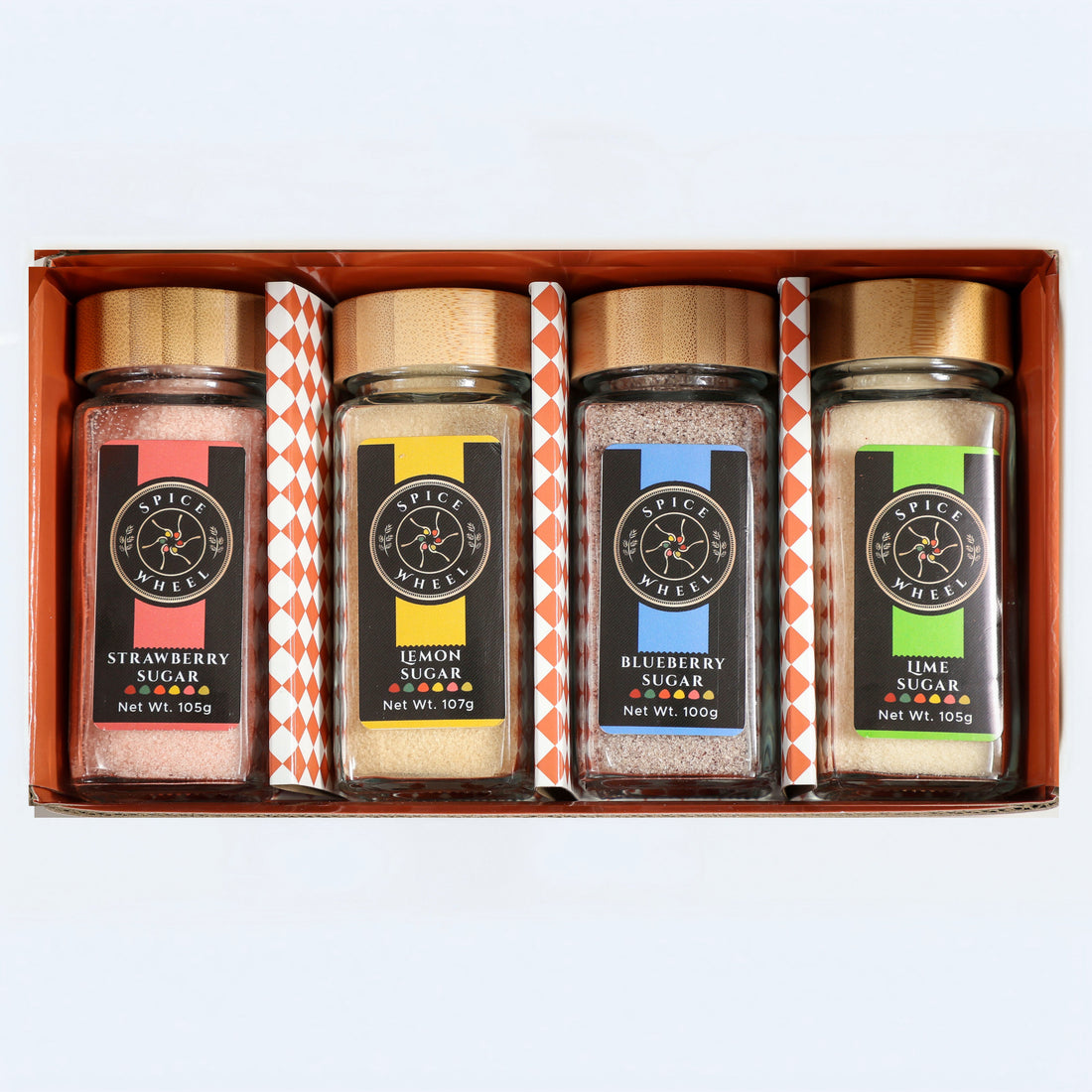 Mocktail Sugar Gift Set – 4 Flavored Sugars for Tea, Baking, Mocktails &amp; Cocktails by Spice Wheel