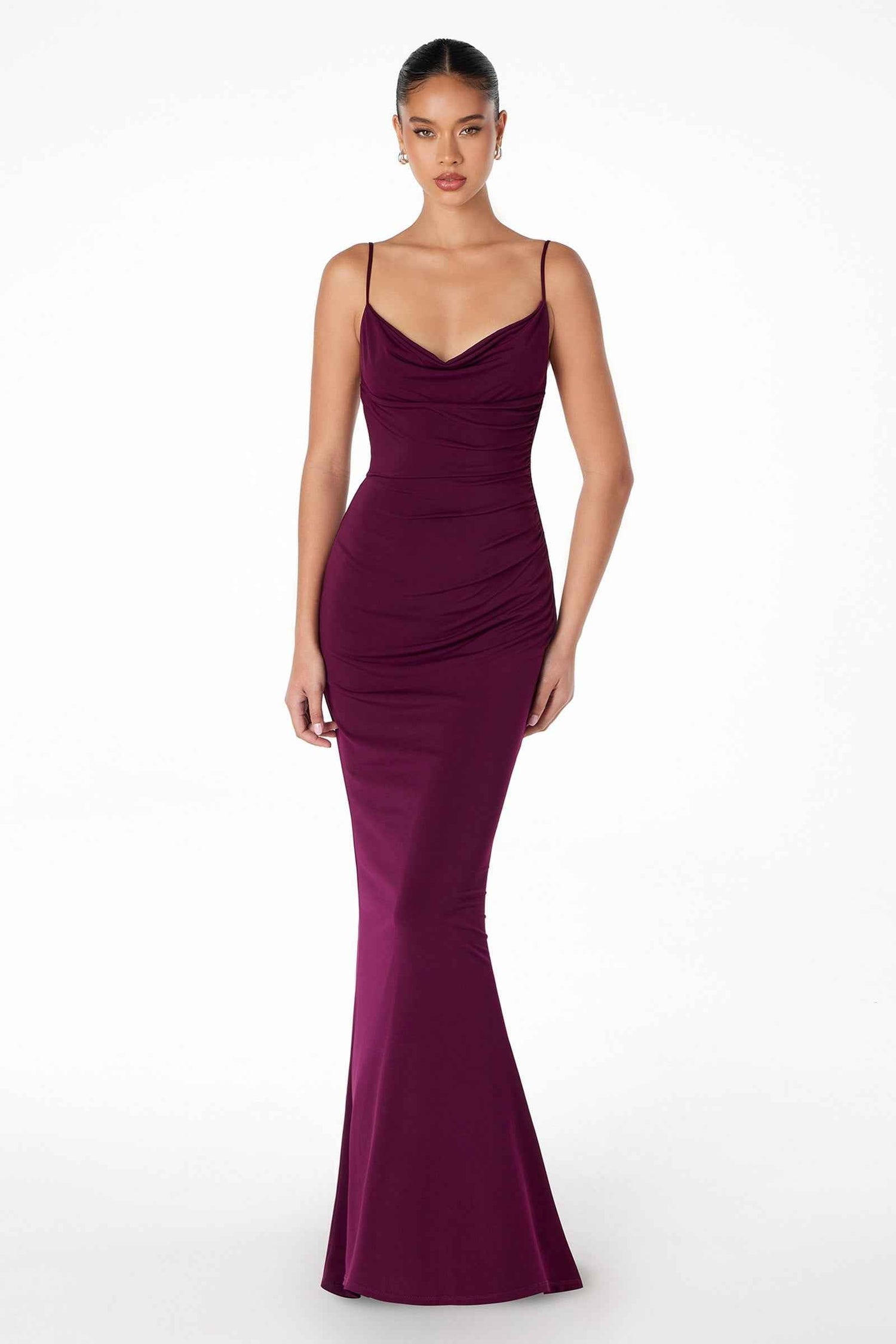 Astee T2008W Fitted Spaghetti Strap Open Back with Lace Detail Gown by DiscountDressShop