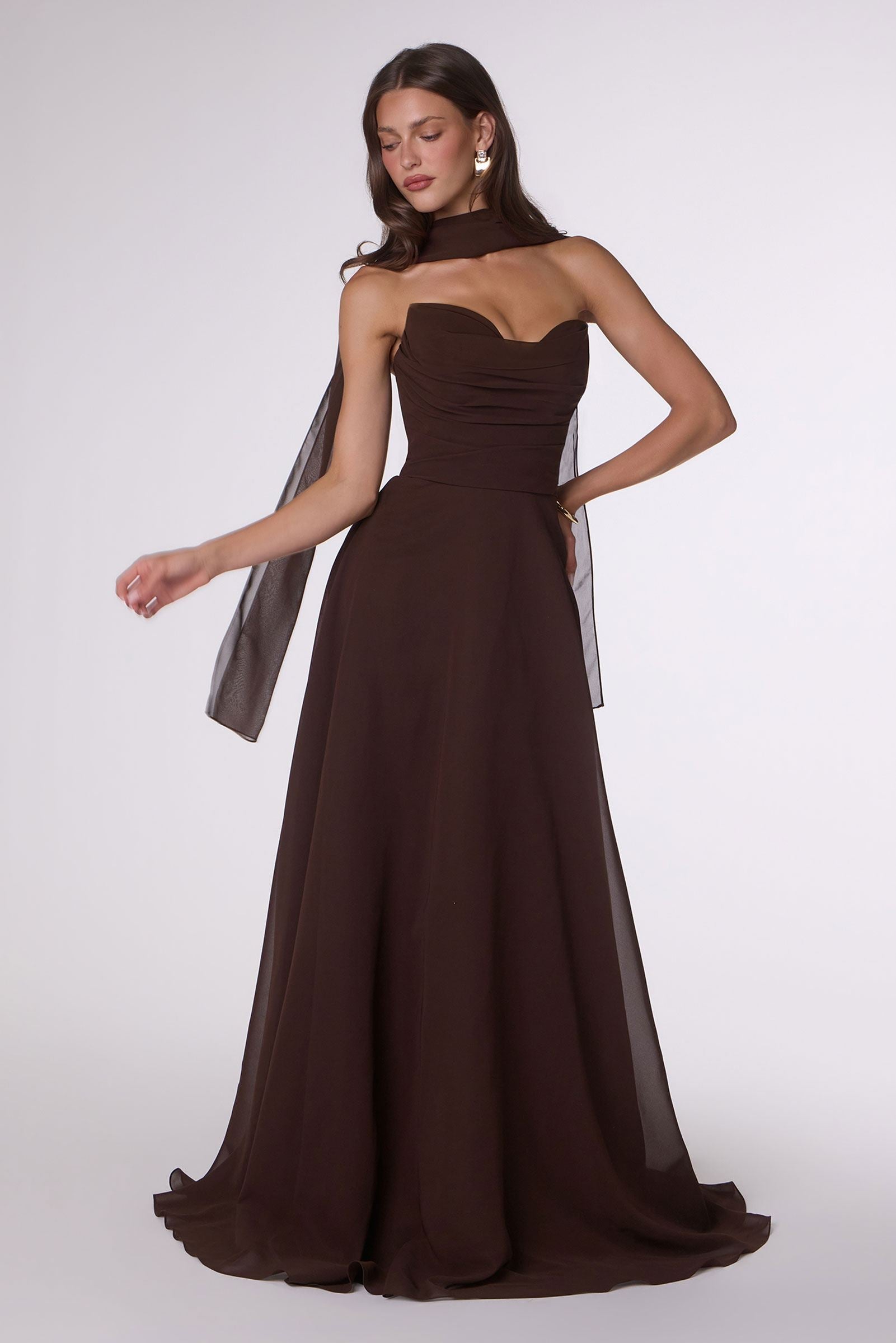 Ladivine Amoris T703 Dress Strapless A-Line Bridesmaid Gown by DiscountDressShop