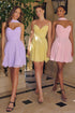 Amoris T709 Short Strapless Chiffon Dress by DiscountDressShop
