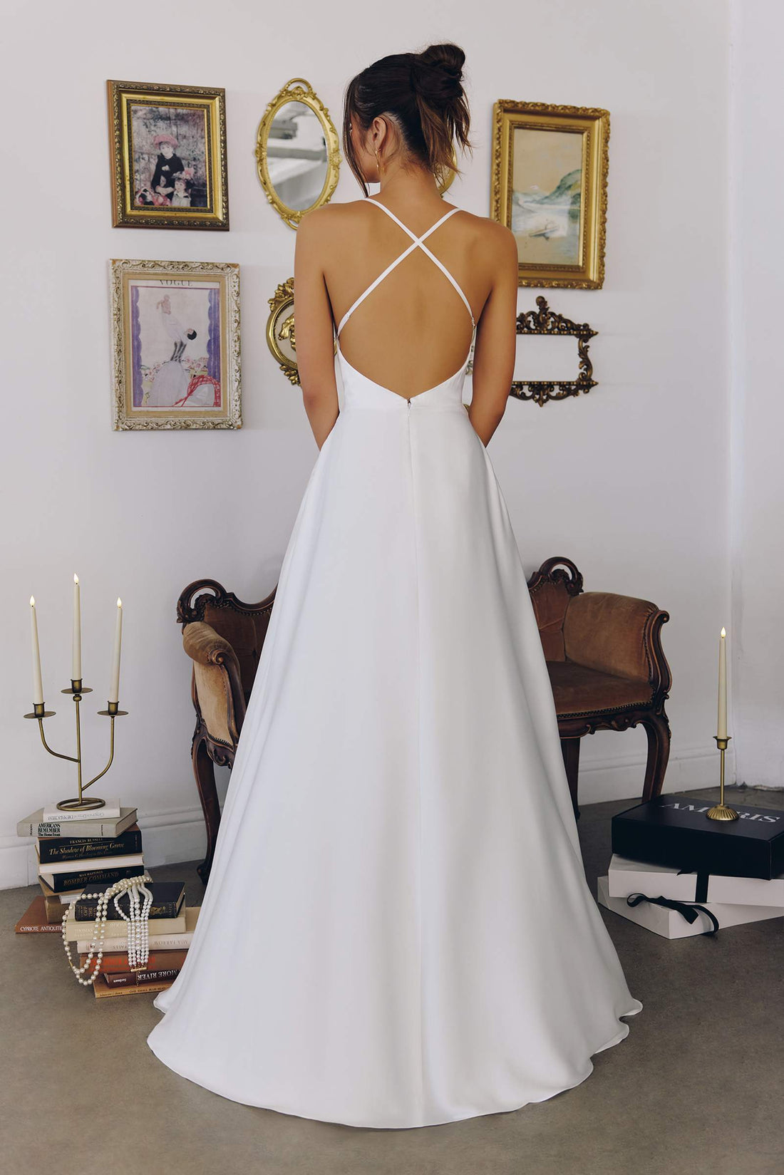 Amoris T714W A-Line Spaghetti Strap Wedding Dress by DiscountDressShop