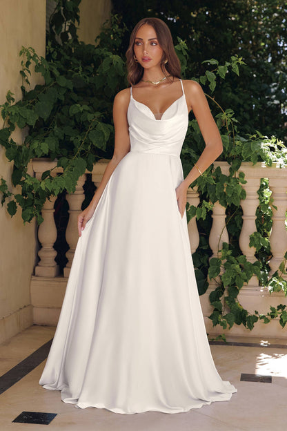 Amoris T714W A-Line Spaghetti Strap Wedding Dress by DiscountDressShop
