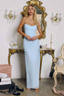 Amoris T726 Strapless Side Sash Chiffon Formal Gown by DiscountDressShop