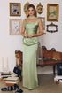 CLEARANCE - Amoris T729 Sleek Satin Adjustable Straps Fitted Gown (Size M) by DiscountDressShop