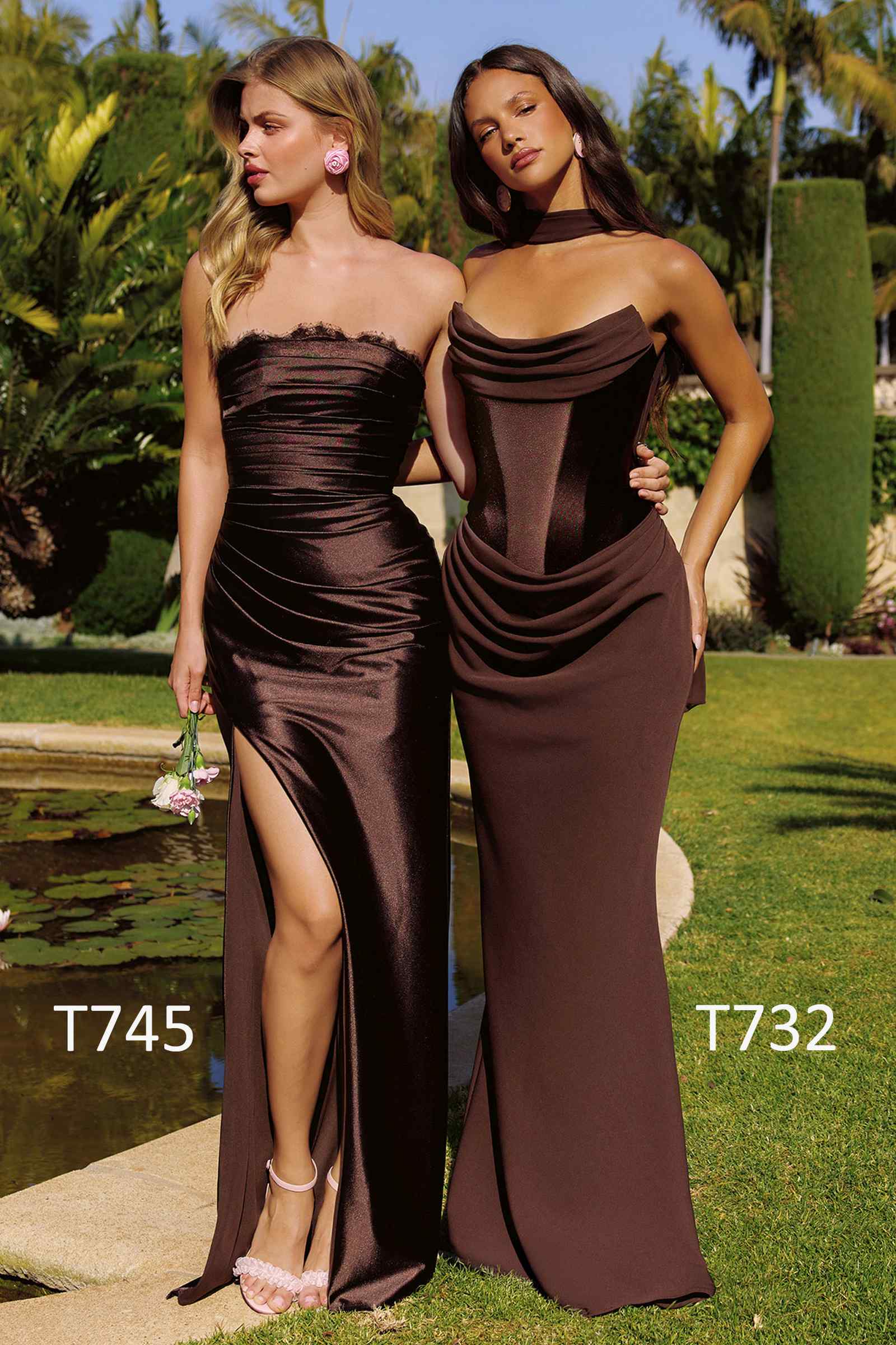 Amoris T732 Strapless Fitted Column Semi-Formal Gown by DiscountDressShop