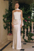 Amoris T816W Matte Satin Bodice Modern Bride Column Dress by DiscountDressShop