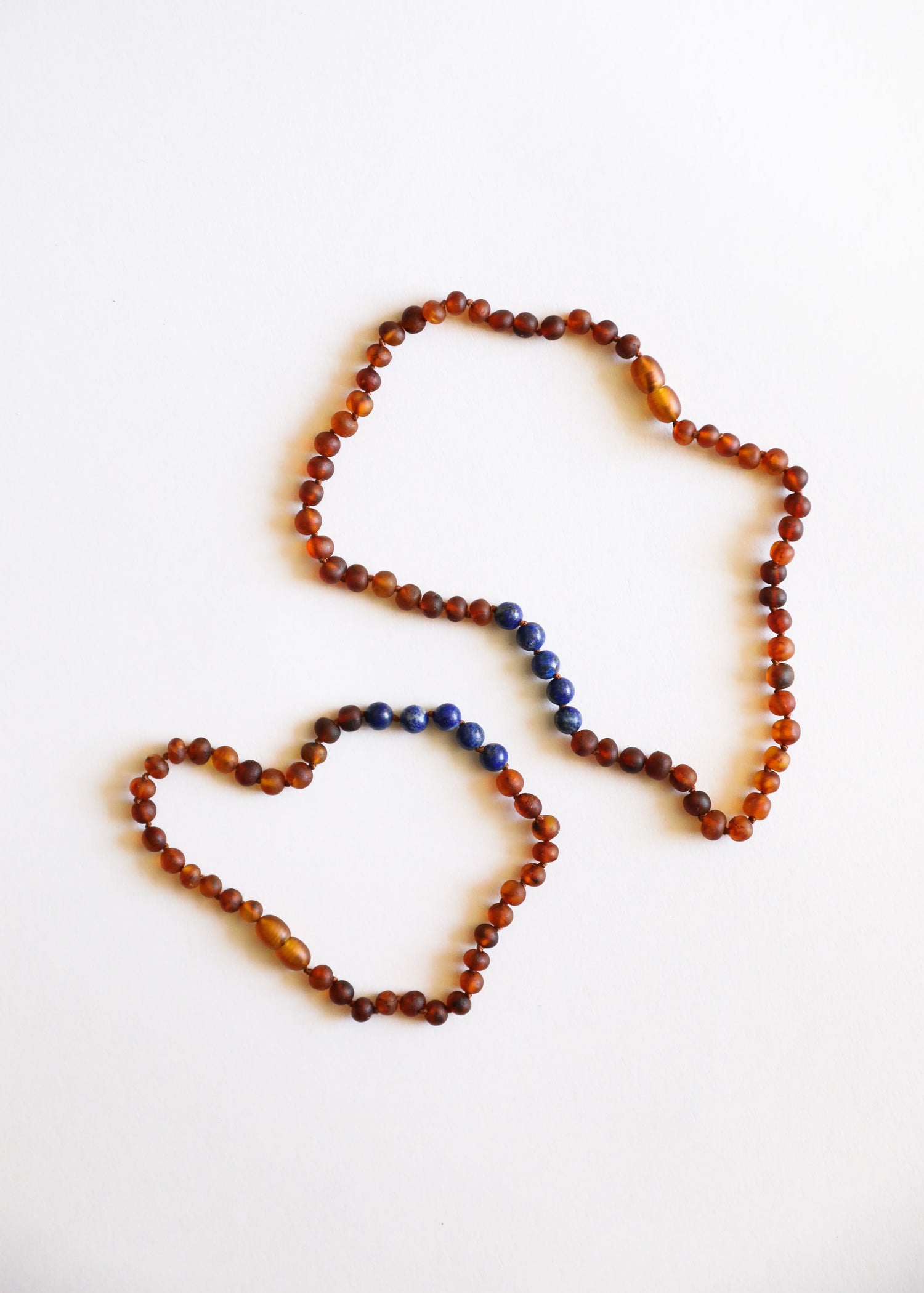Raw Cognac Baltic Amber + Lapis || Necklace Set by CanyonLeaf