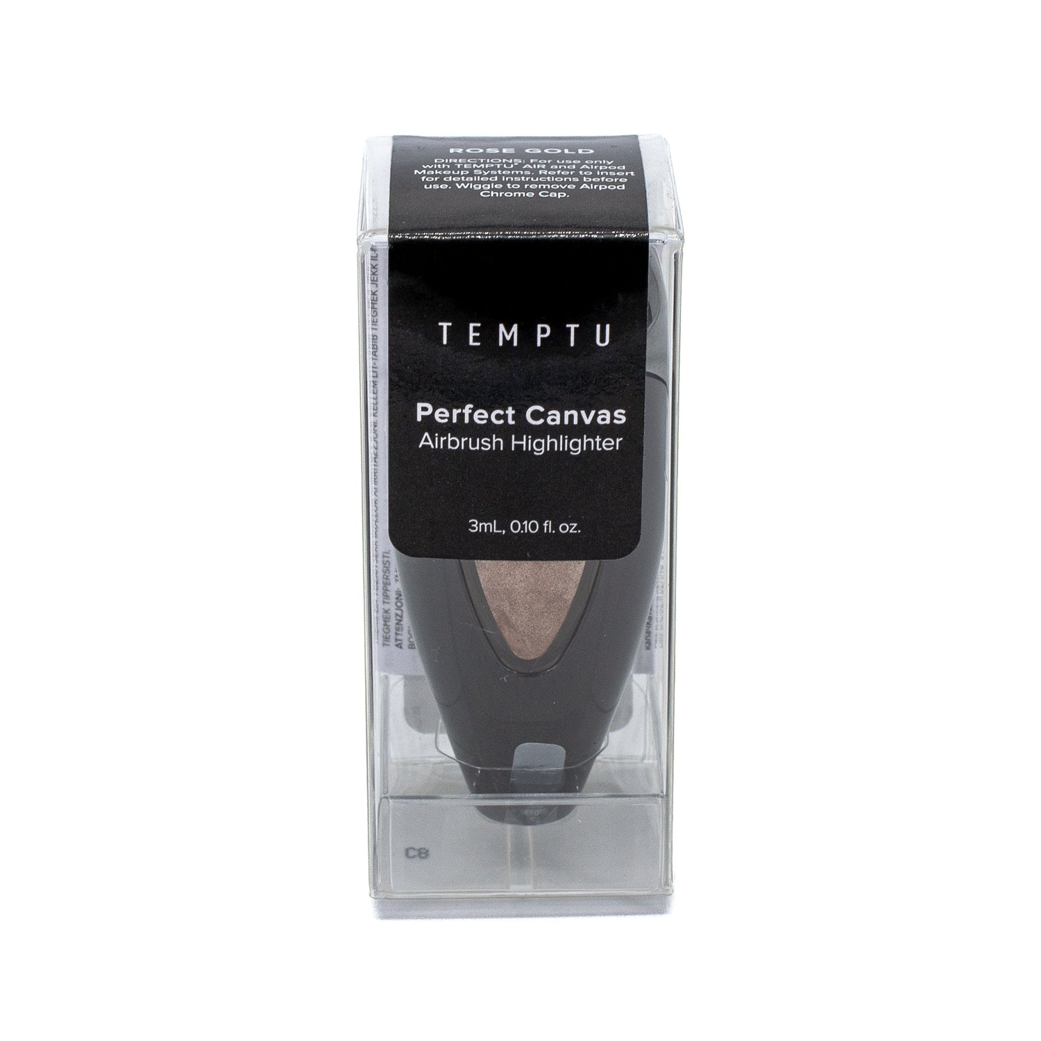 TEMPTU Perfect Canvas Airbrush Highlighter ROSE GOLD .10 fl oz - Imperfect Box by This is Beauty US