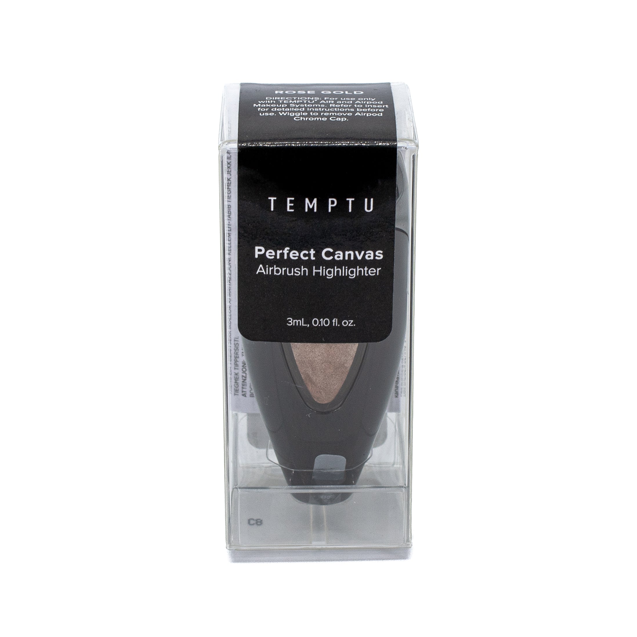 TEMPTU Perfect Canvas Airbrush Highlighter ROSE GOLD .10 fl oz - Imperfect Box by This is Beauty US