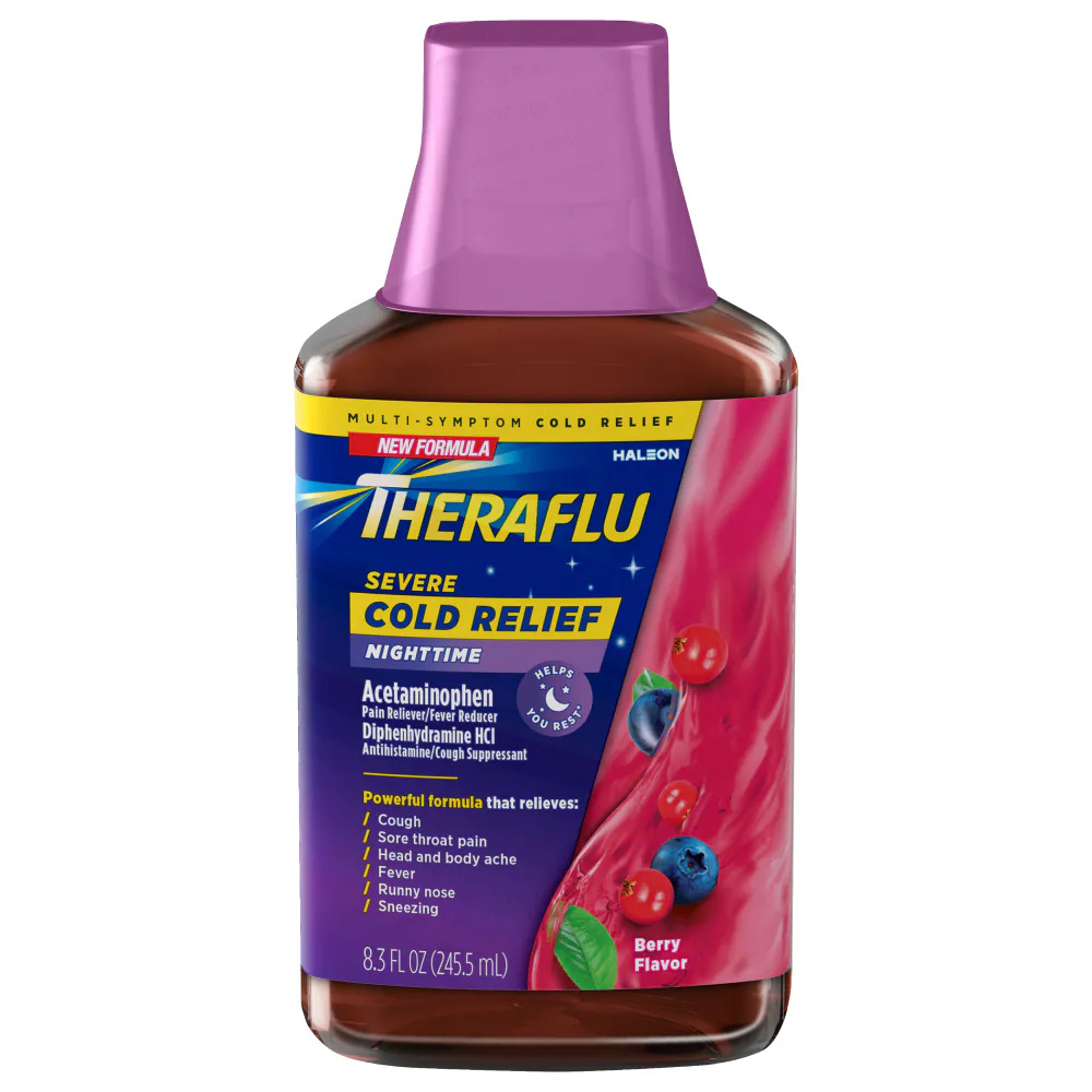 Theraflu Severe Cold Relief Nighttime Syrup (8.3 oz) by Farmacias Savia