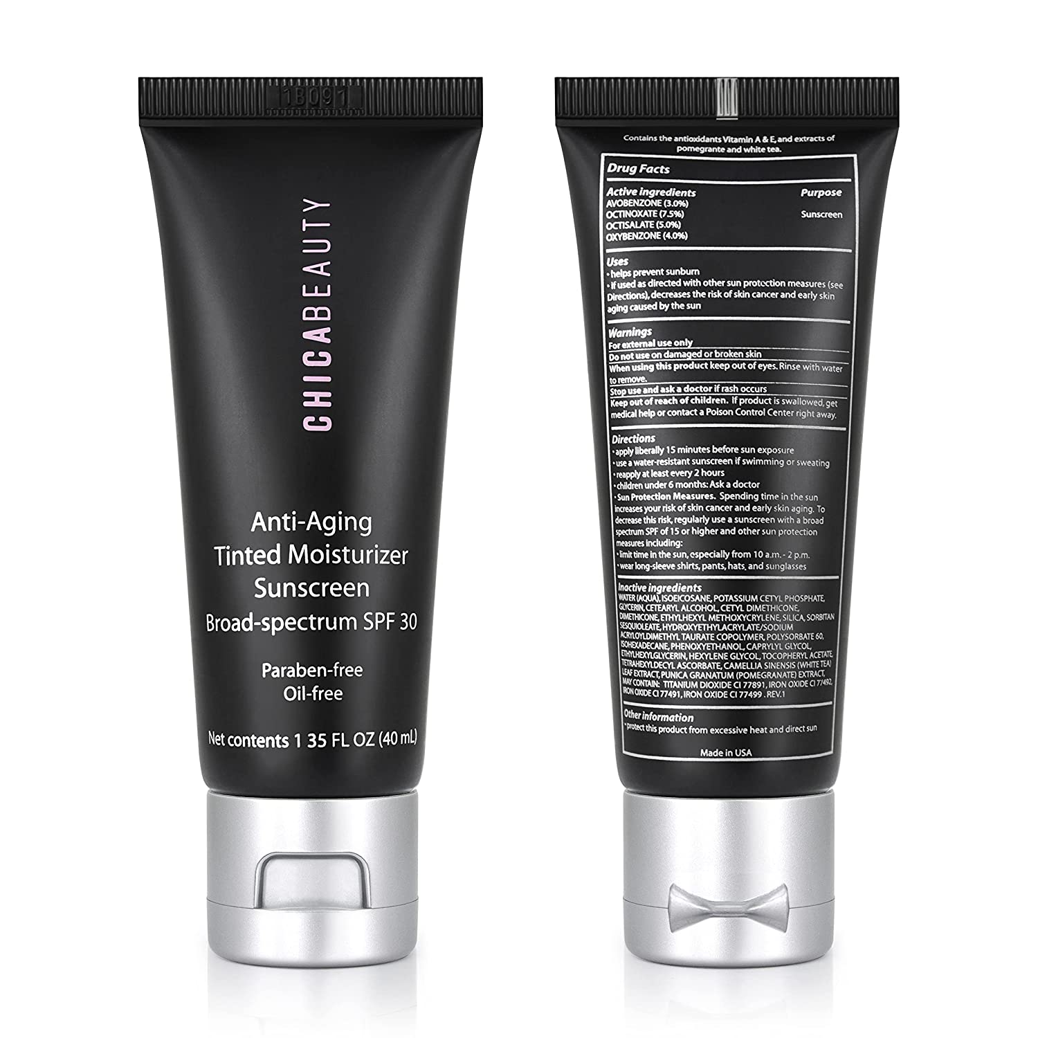 Anti-Aging Tinted Moisturizer Sunscreen Broad-Spectrum SPF 30 by Chica Beauty by Chica Beauty