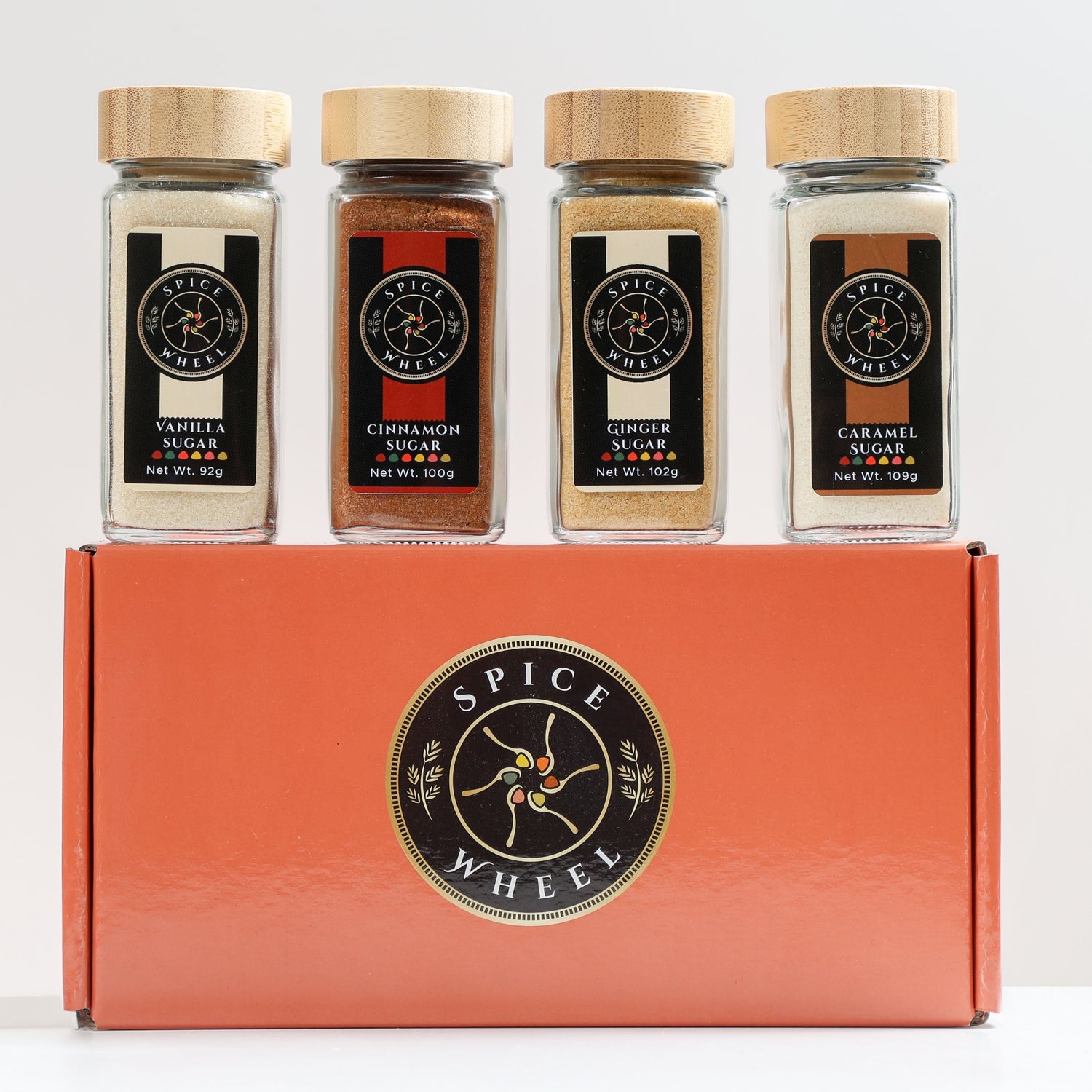 Cozy Sugar Gift Set – Vanilla, Cinnamon, Ginger &amp; Caramel by Spice Wheel