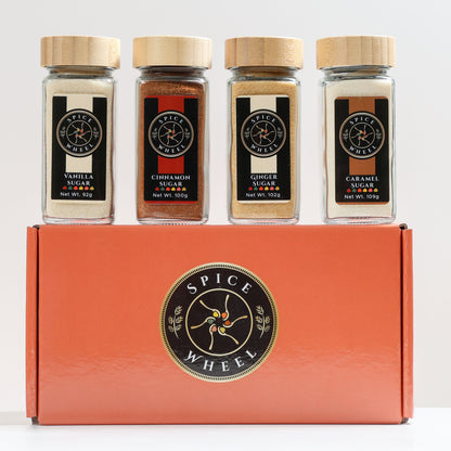 Cozy Sugar Gift Set – Vanilla, Cinnamon, Ginger &amp; Caramel by Spice Wheel