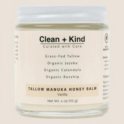 Whipped Tallow Honey Balm by Clean + Kind