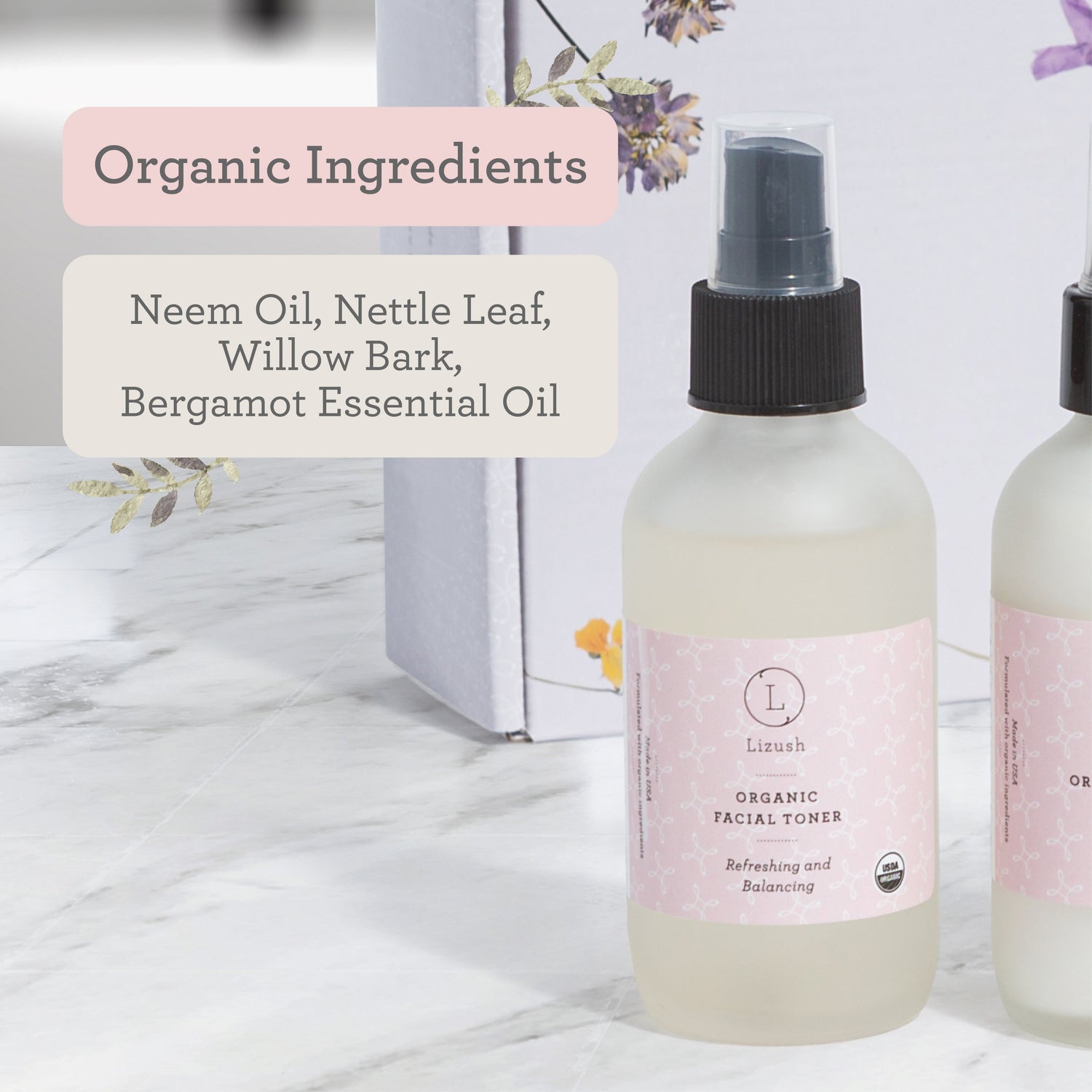 ORGANIC FACIAL TONER Refreshing and Balancing by Lizush