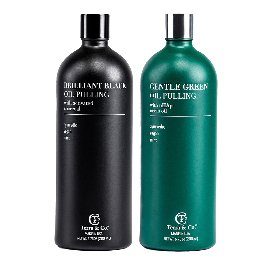 Brilliant Black® Oil Pulling – Ayurvedic Mouthwash for Teeth Whitening, Detox &amp; Gum Health by Terra &amp; Co.