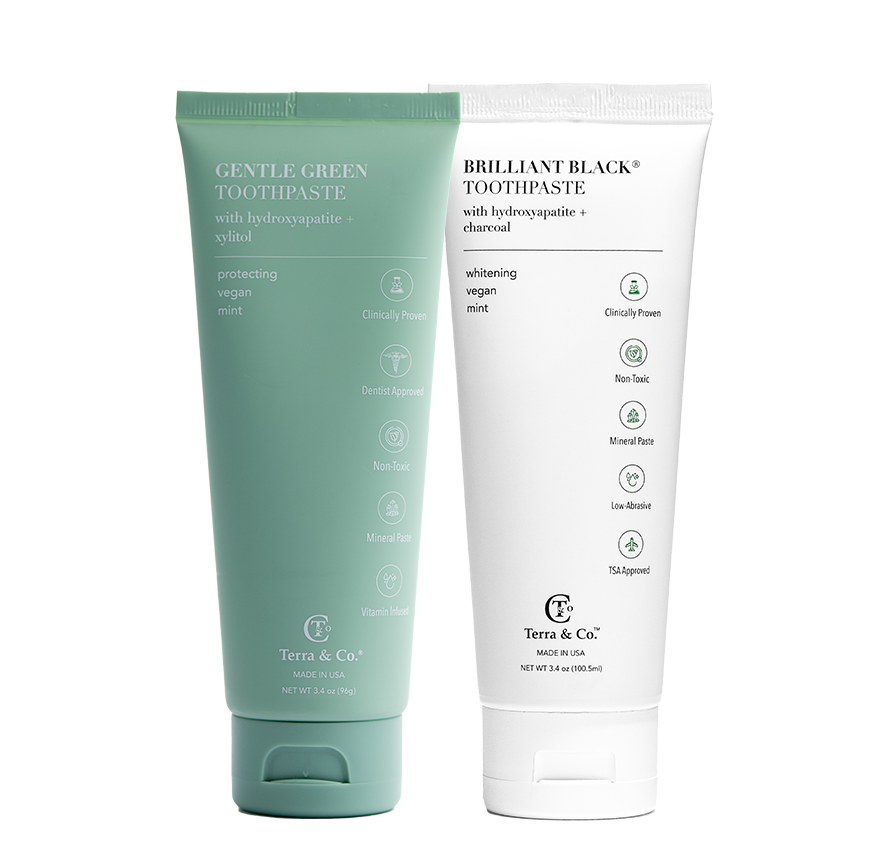Gentle Green™ Sensitive Toothpaste with Hydroxyapatite &amp; B12 (Fluoride-Free, Natural Enamel Support &amp; Sensitive Teeth Relief) by Terra &amp; Co.
