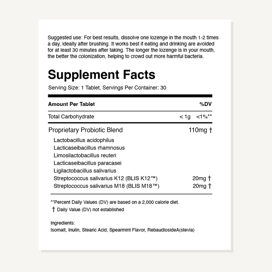 Advanced Oral Health Probiotic Mint by Molecular Provisions