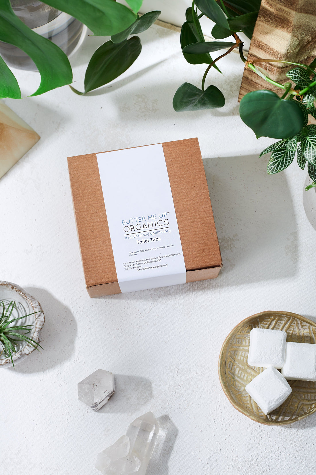 Organic Toilet Tabs / Antibacterial / Toilet Cleaning by Butter Me Up Organics
