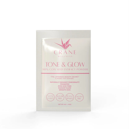 Tone &amp; Glow Travel Size Pouches by Crane Wellness
