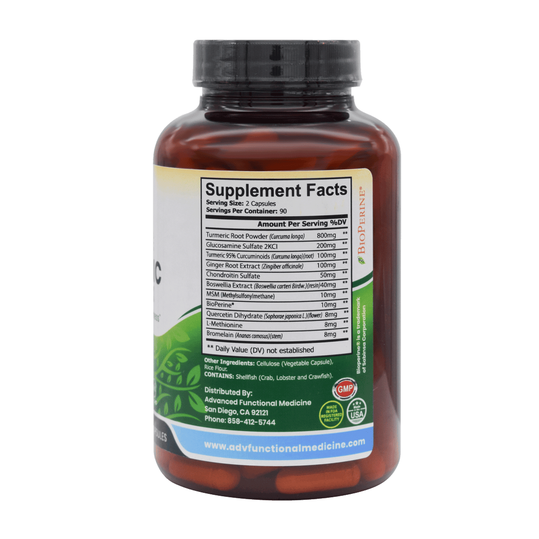 Turmeric Complex (may support inflammation and autoimmunity) 180 ct by Advanced Functional Medicine Supplements