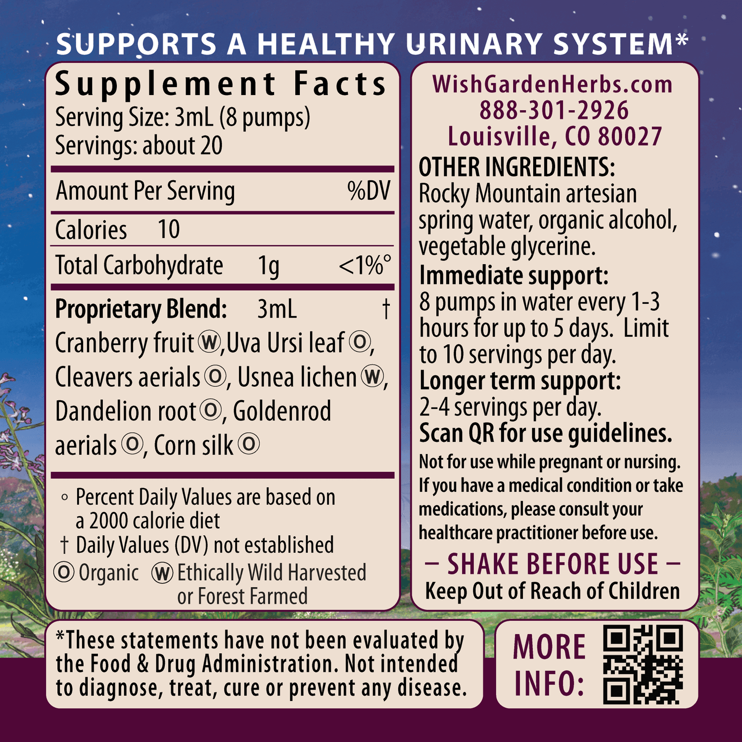 Urinary Strength, Active Support by WishGarden Herbs