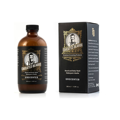 Educated Beards Unscented Beard &amp; Body Wash 250ml by Pasteur Pharmacy