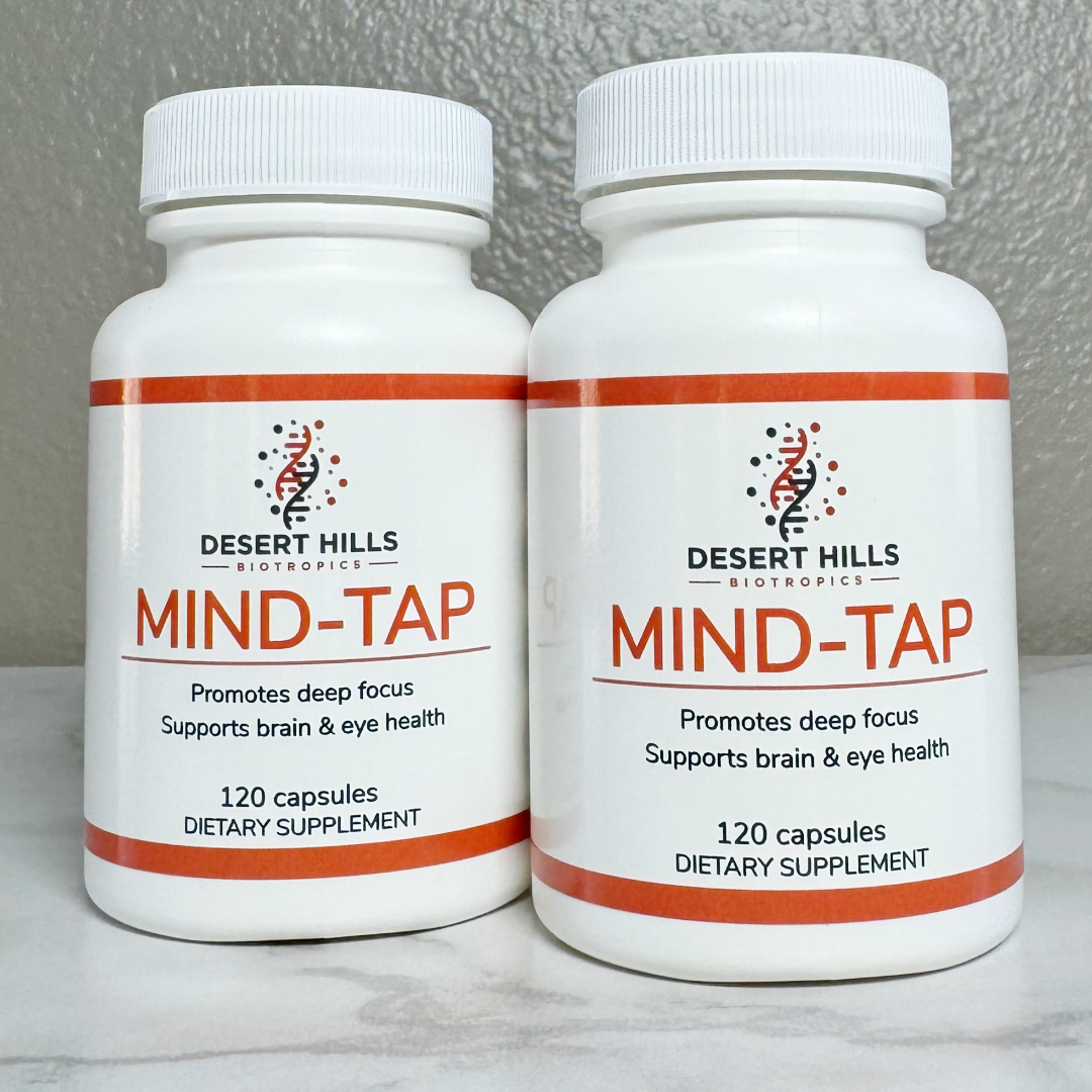 TWO ARE BETTER THAN ONE: Mind-Tap Deep Focus, Memory, Cognition Boosting Capsule by Desert Hills Biotropics