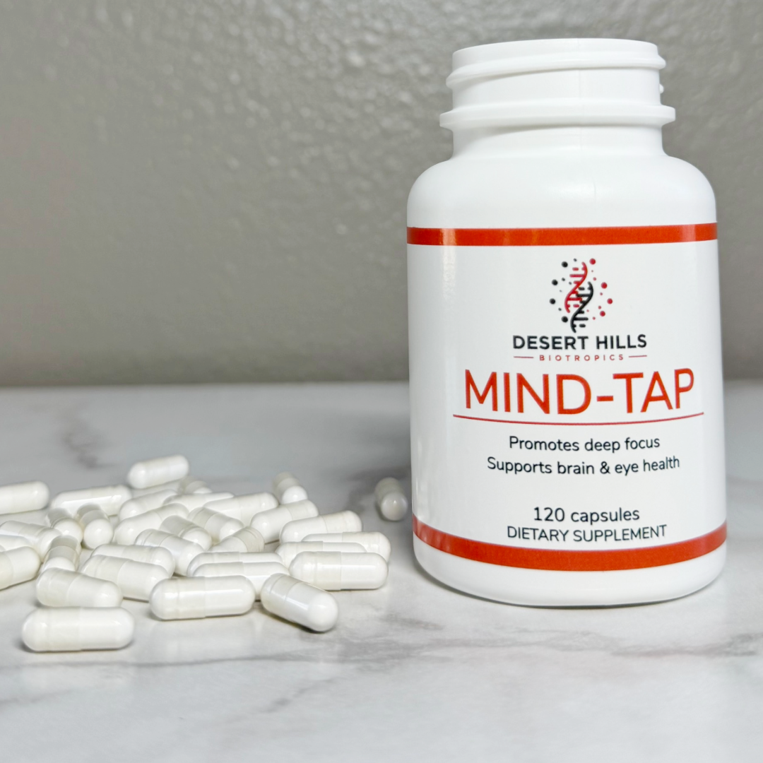 TWO ARE BETTER THAN ONE: Mind-Tap Deep Focus, Memory, Cognition Boosting Capsule by Desert Hills Biotropics