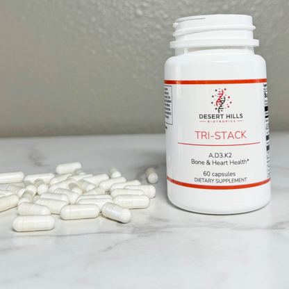 Tri-Stack Vitamin A + Vitamin D3 + Vitamin K2 Blend Supplement by Desert Hills Biotropics