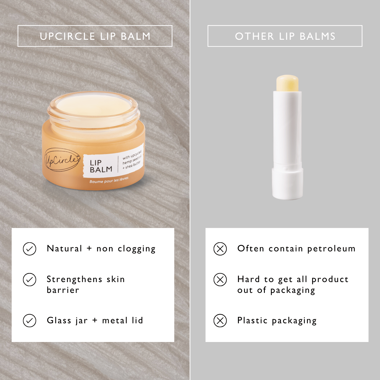 Lip Balm with Hemp Seed Oil by UpCircle