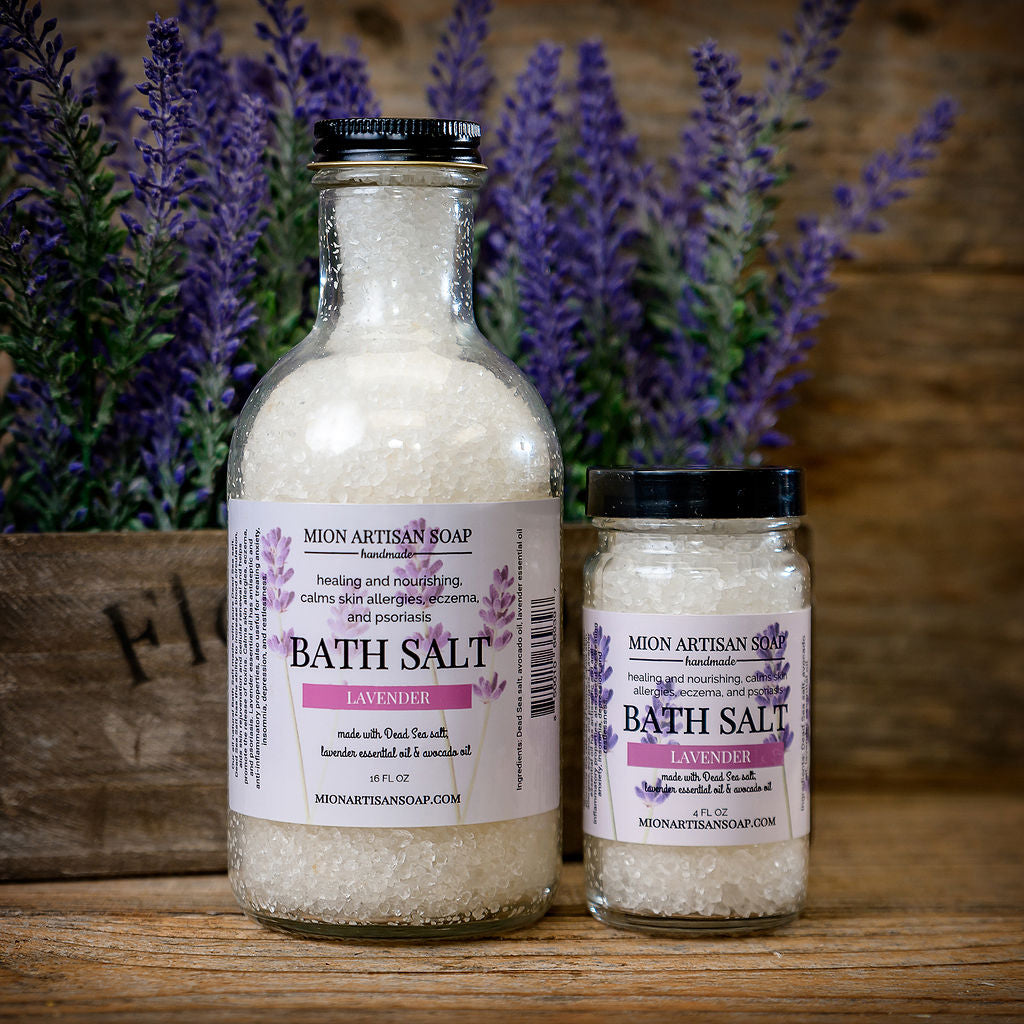 Dead Sea Salt Bath Salt With Lavender | High Mineral Content by MION Artisan Soap Co.