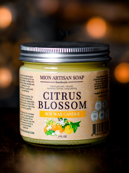 Soy Wax Candle - Citrus Blossom | Long Lasting | 100% Natural by MION Artisan Soap Co.