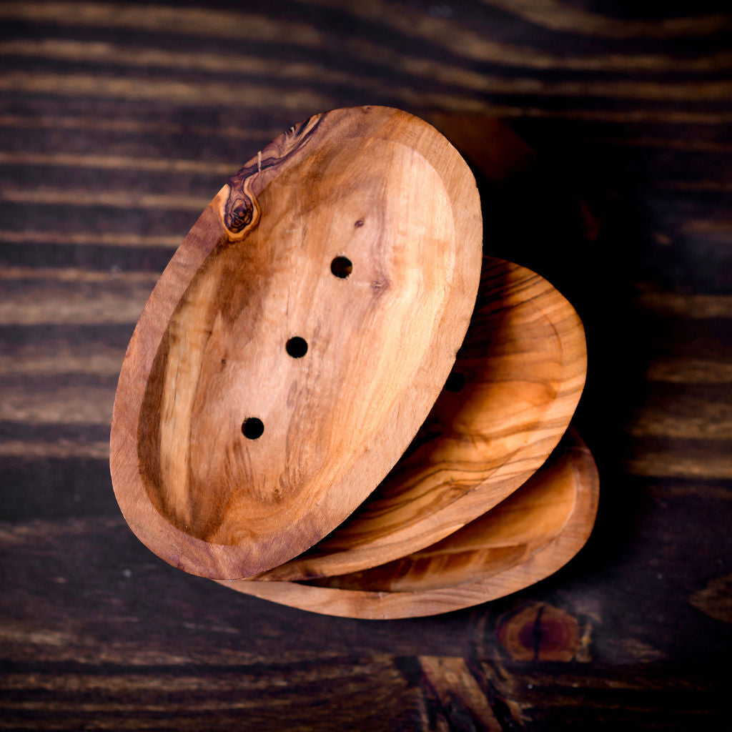 Olive Wood Soap Dish by MION Artisan Soap Co.