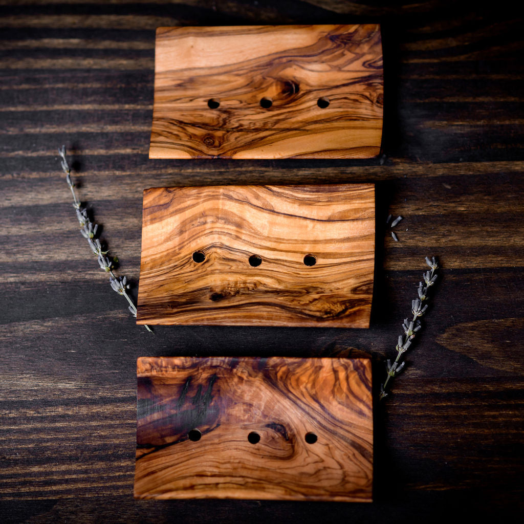 Olive Wood Soap Dish by MION Artisan Soap Co.