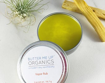 Handmade Organic Vapor Rub / Sick Balm by Butter Me Up Organics