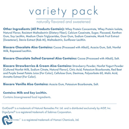 30G Protein Beverage Variety Pack (7 Servings) by Biocare