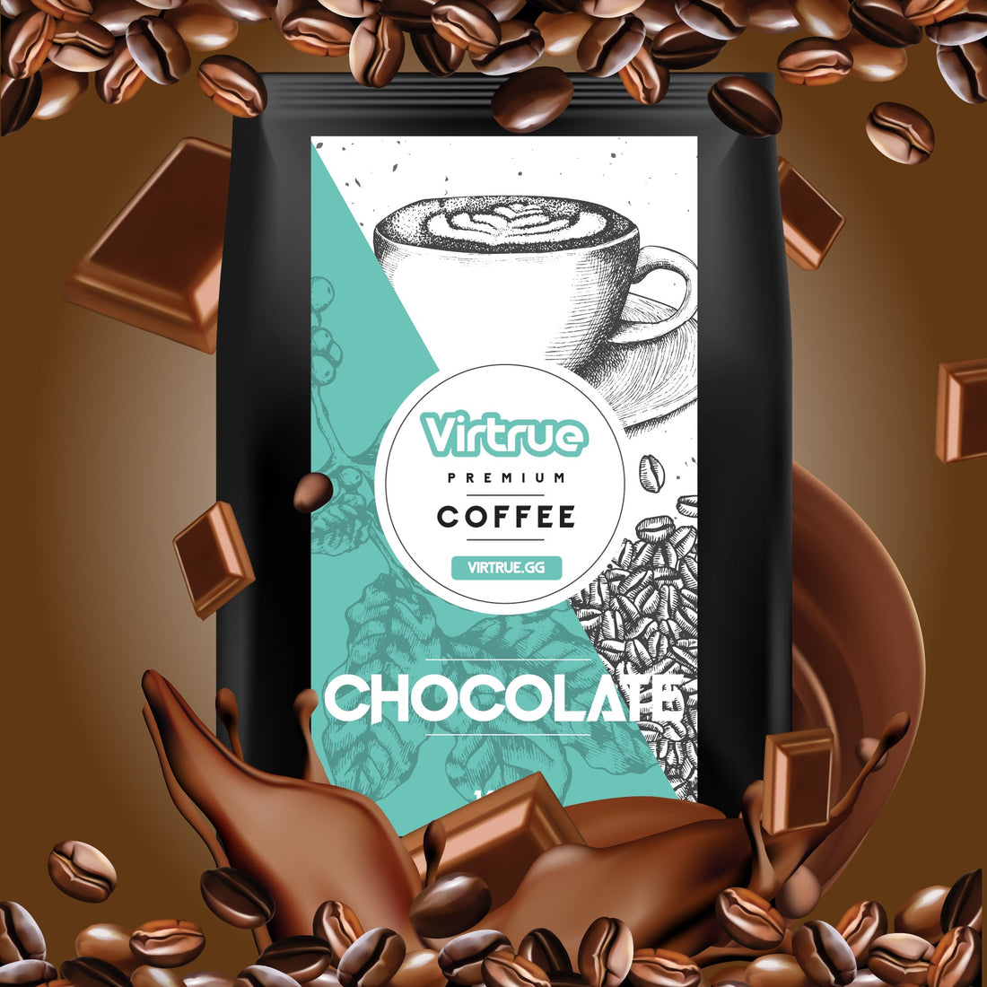 Chocolate Flavored Coffee – 16oz | Virtrue Premium by Virtrue