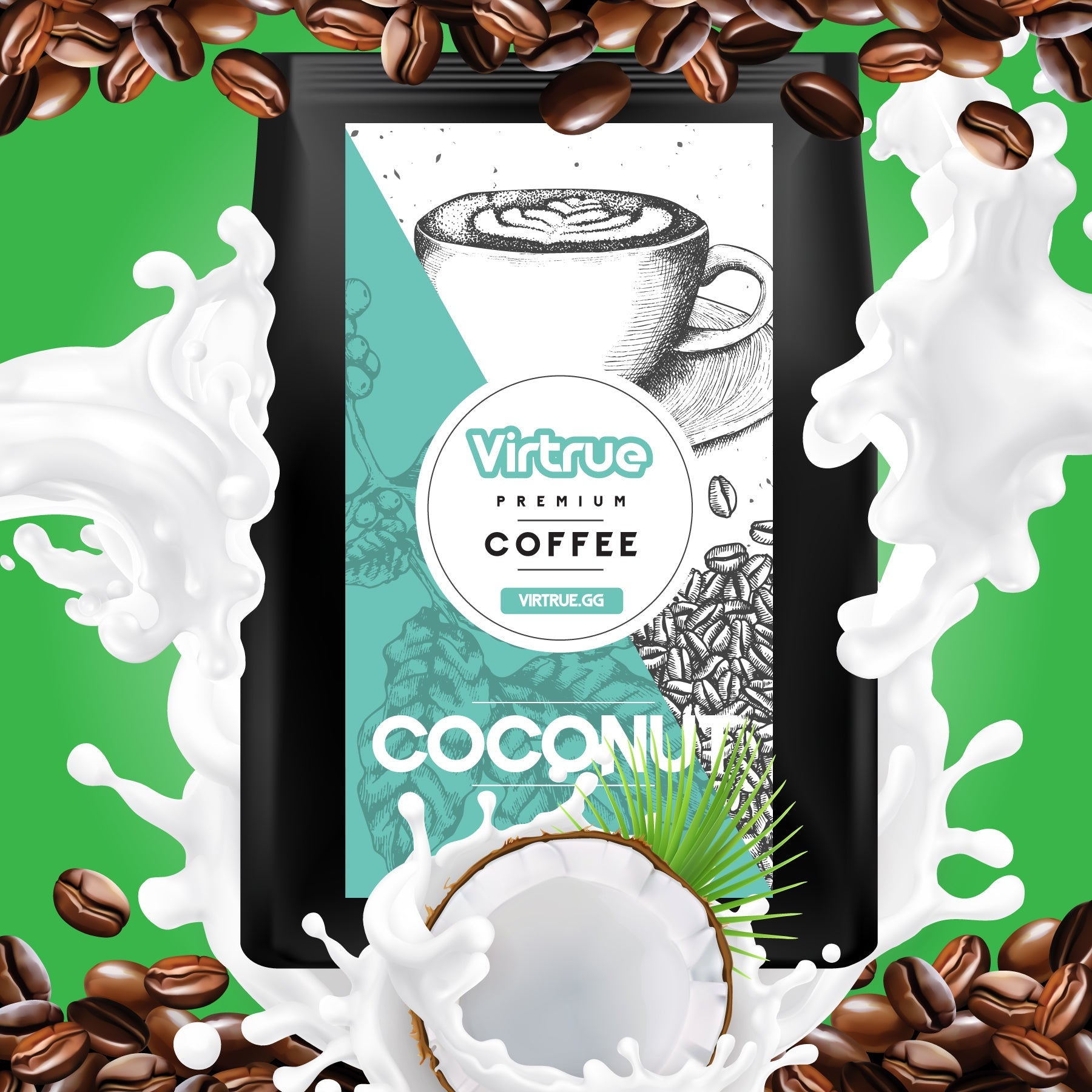 Coconut Creme Flavored Coffee – 16oz | Virtrue Premium by Virtrue
